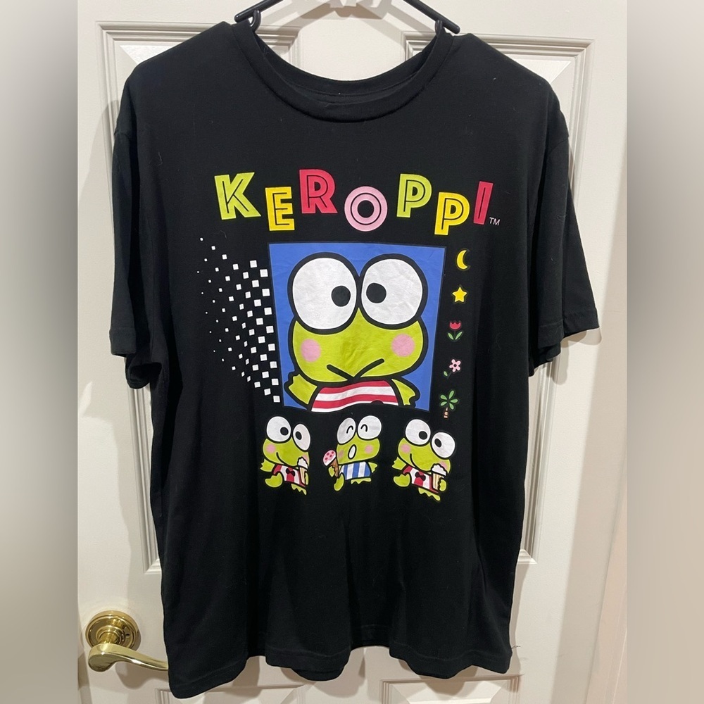 Sanrio Keroppi Black T-Shirt